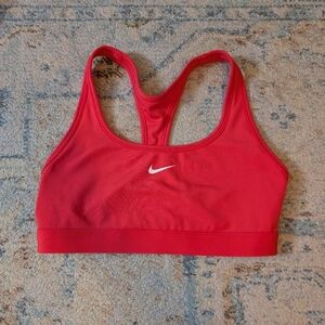Red Nike sports bra